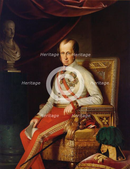 Portrait of Emperor Ferdinand I of Austria (1793-1875), c. 1840. Creator: Anonymous.