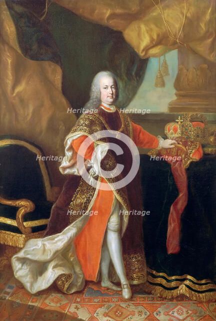 Portrait of Emperor Francis I of Austria (1708-1765). Artist: Maron, Anton von (1733-1808)