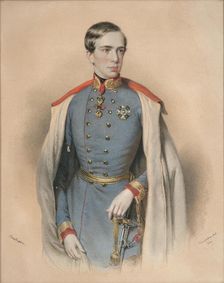 Portrait of Emperor Franz Joseph I of Austria (1830-1916), 1849. Creator: Kriehuber; Josef (1800-1876)