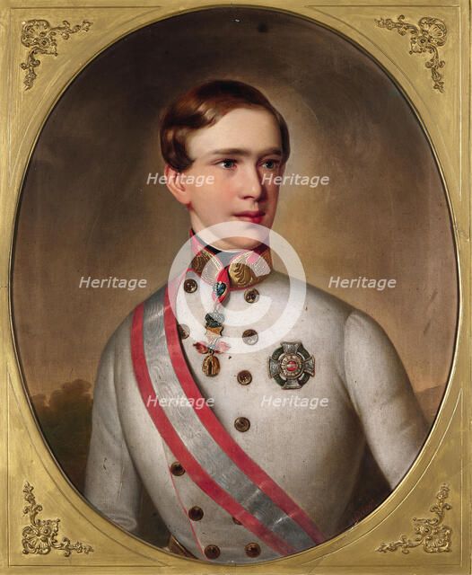 Portrait of Emperor Franz Joseph I of Austria (1830-1916), c1849. Creator: Mezler von Andelberg; Johann Baptist (active 1840s-1850s).