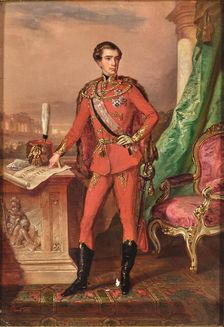 Portrait of Emperor Franz Joseph I of Austria (1830-1916), in Hungarian adjustation, 1852. Creator: Plank; Josef (1815-1901)