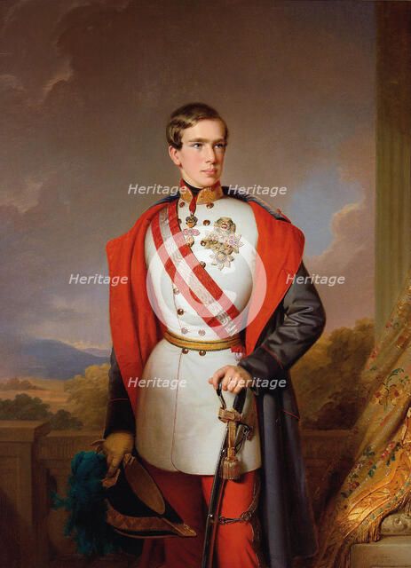 Portrait of Emperor Franz Joseph I of Austria, 1849. Creator: Einsle, Anton (1801-1871).