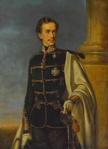 Portrait of Emperor Franz Joseph I of Austria, 1853. Creator: Aigner, Joseph Matthäus (1818-1886)