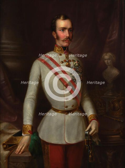 Portrait of Emperor Franz Joseph I of Austria, 1854. Creator: Maschek, Franz (1799-1862).