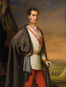 Portrait of Emperor Franz Joseph I of Austria, 1856. Creator: Lemmermayer, Carl (1817-1865)