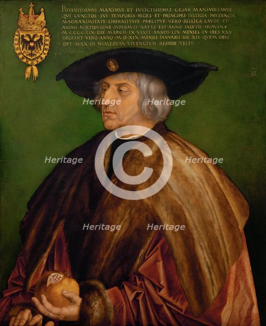 Portrait of Emperor Maximilian I (1459-1519), 1519. Artist: Dürer, Albrecht (1471-1528)