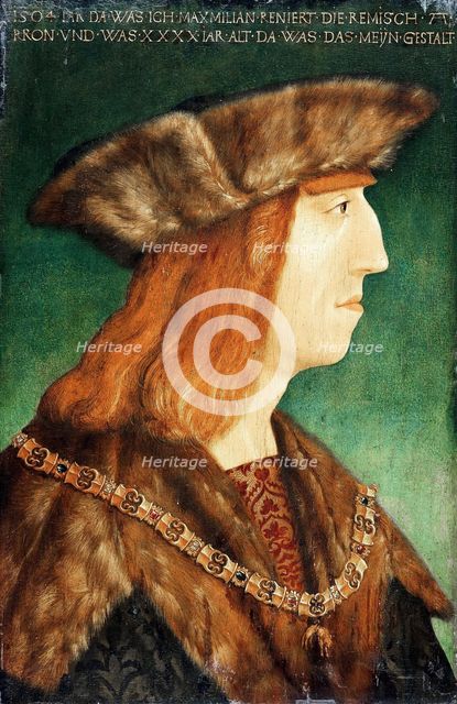 Portrait of Emperor Maximilian I (1459-1519), after 1504. Artist: Dürer, Albrecht, (Workshop)  