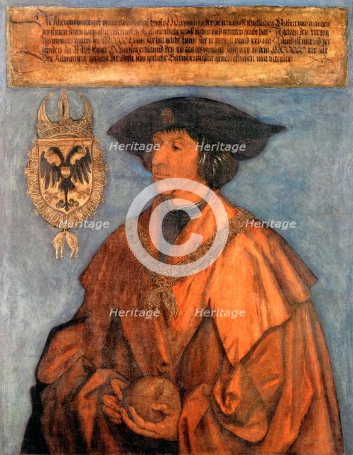 Portrait of Emperor Maximilian I (1459-1519), c. 1512. Artist: Dürer, Albrecht (1471-1528)