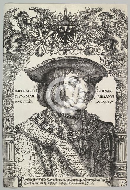 Portrait of Emperor Maximilian I, 1519. Creator: Hans Weiditz.