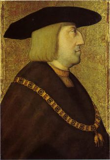 Portrait of Emperor Maximilian I, c1508. Creator: Bernhard Strigel