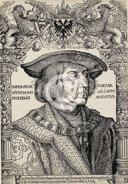 Portrait of Emperor Maximilian I, c1519. Artist: Albrecht Durer.