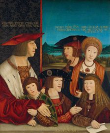 Portrait of Emperor Maximilian I with His Family, 1516-1520. Artist: Strigel, Bernhard (ca 1460-1528)
