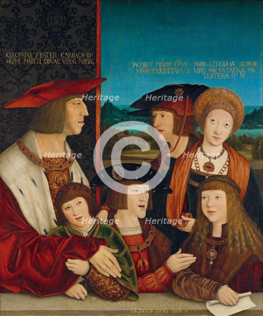 Portrait of Emperor Maximilian I with His Family, 1516-1520. Artist: Strigel, Bernhard (ca 1460-1528)