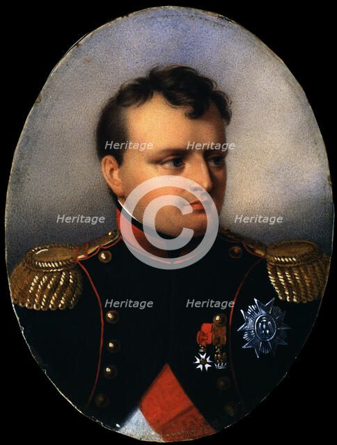 Portrait of Emperor Napoléon I Bonaparte (1769-1821), early 19th century. Creator: Isabey, Jean-Baptiste (1767-1855).