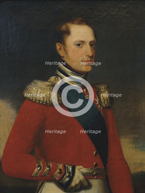 Portrait of Emperor Nicholas I (1796-1855), 1829. Artist: Polyakov, Alexander Vasilyevich (1801-1835)