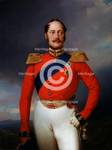 'Portrait of Emperor Nicholas I', (1796-1855), 1847.  Artist: Franz Kruger