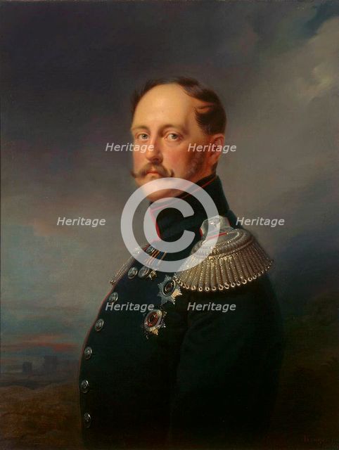 'Portrait of Emperor Nicholas I', (1796-1855), 1852.  Creator: Franz Kruger.