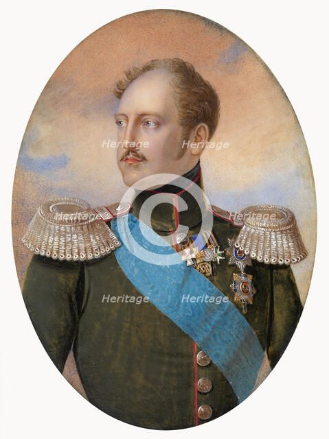 Portrait of Emperor Nicholas I  (1796-1855). Artist: Winberg, Ivan Andreyevich (?-1851)