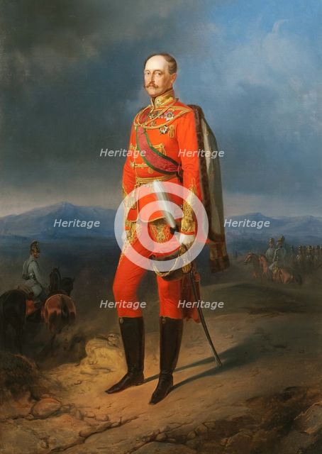 Portrait of Emperor Nicholas I (1796-1855) in Austrian Uniform, End 1840s.