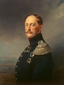 Portrait of Emperor Nicholas I, 1852. Creator: Franz Kruger