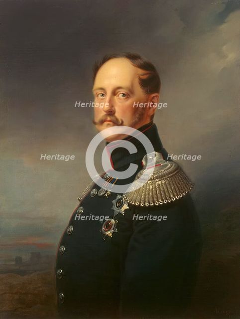 Portrait of Emperor Nicholas I, 1852. Creator: Franz Kruger.