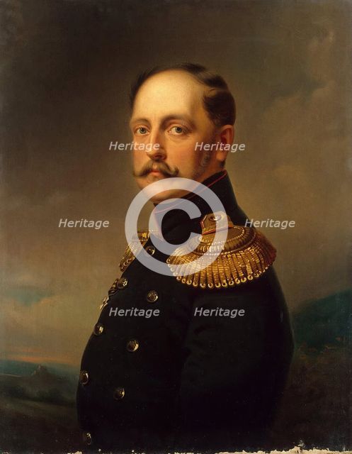 Portrait of Emperor Nicholas I, 1854. Creator: Georg von Bothmann.
