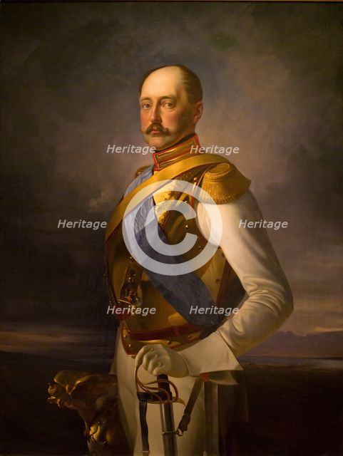 Portrait of Emperor Nicholas I, 1856. Creator: Wladimir Swertschkoff.