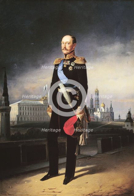 Portrait of Emperor Nicholas I, 1856. Creator: Georg von Bothmann.