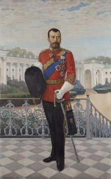 Portrait of Emperor Nicholas II (1868-1918), 1908. Creator: Bogdanov-Belsky, Nikolai Petrovich (1868-1945)