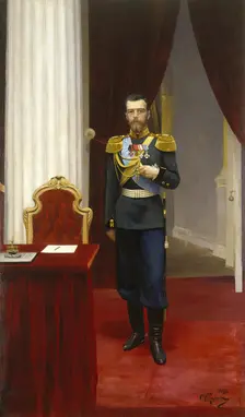 Portrait of Emperor Nicholas II, 1895. Creator: Il'ya Repin
