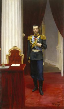 Portrait of Emperor Nicholas II, 1895. Creator: Il'ya Repin
