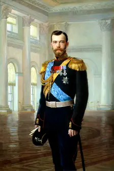 Portrait of Emperor Nicholas II 1900. Artist: Ernst von Liphart
