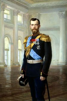 Portrait of Emperor Nicholas II 1900. Artist: Ernst von Liphart