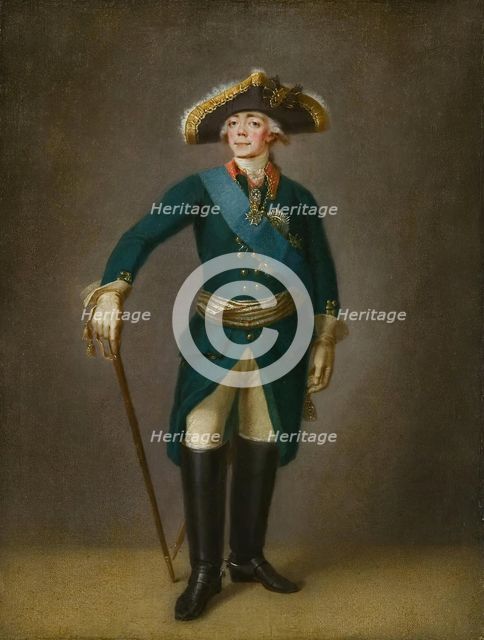 Portrait of Emperor Paul I, 1750. Creator: Stepan Semenovic Scukin.