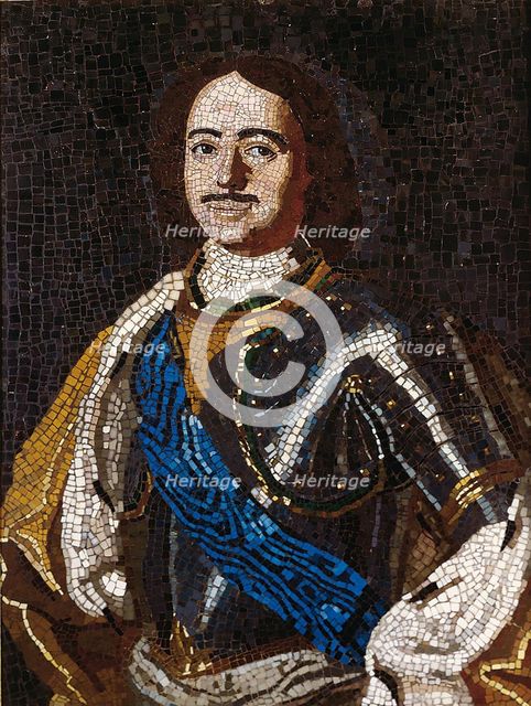 Portrait of Emperor Peter I the Great (1672-1725), 1754. Artist: Lomonosov, Mikhail Vasilyevich (1711-1765)