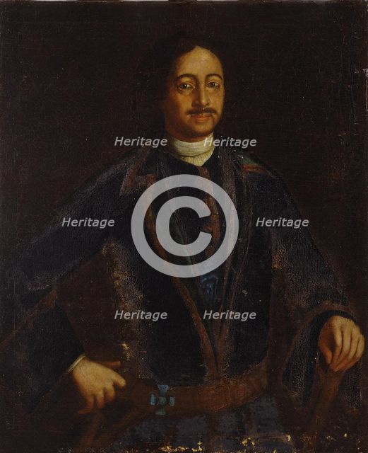 Portrait of Emperor Peter I the Great (1672-1725), Early 18th century. Artist: Anonymous  