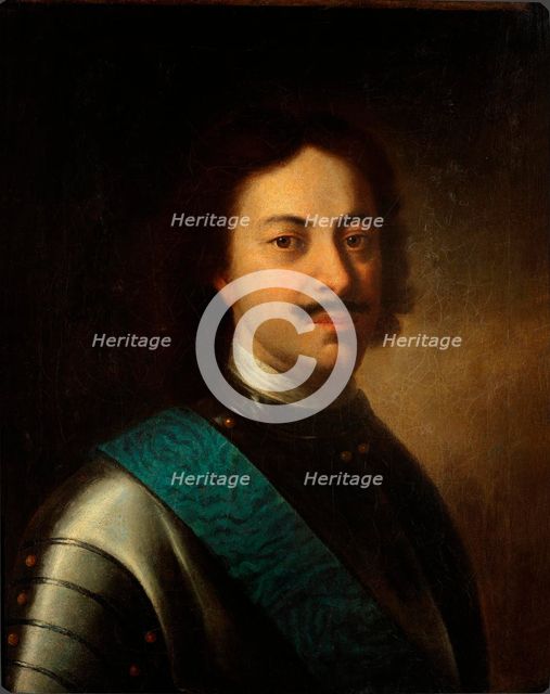 Portrait of Emperor Peter I the Great (1672-1725), First third of 18th cen..