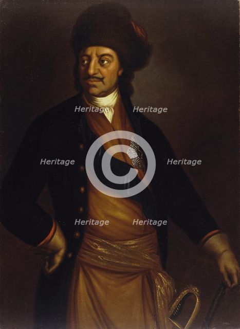 Portrait of Emperor Peter I the Great (1672-1725), First third of 18th century. Artist: Anonymous  