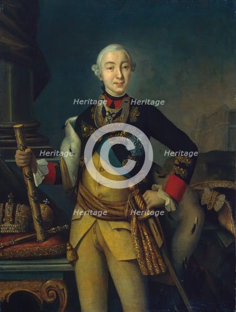 Portrait of Emperor Peter III, 1762. Creator: Unknown.