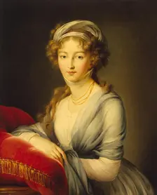 Portrait of Empress Yelizaveta Alekseyevna, 1798. Creator: Elisabeth Louise Vigee-LeBrun