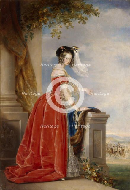 Portrait of Empress Alexandra Fyodorovna (Charlotte of Prussia), Emperor's Nicholas I wife (1798-1860), after 1844. Artist: Robertson, Christina (1796-1854)
