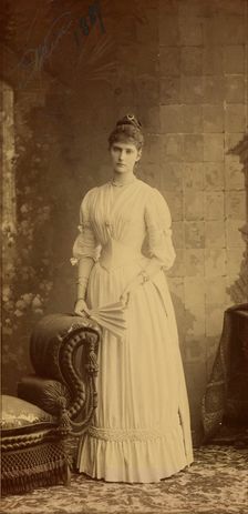 Portrait of Empress Alexandra Fyodorovna of Russia (1872-1918) as Grand Duchess, 1889