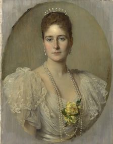Portrait of Empress Alexandra Fyodorovna of Russia (1872-1918), the wife of Tsar Nicholas II, 1897. Creator: Angeli, Heinrich von (1840-1925)