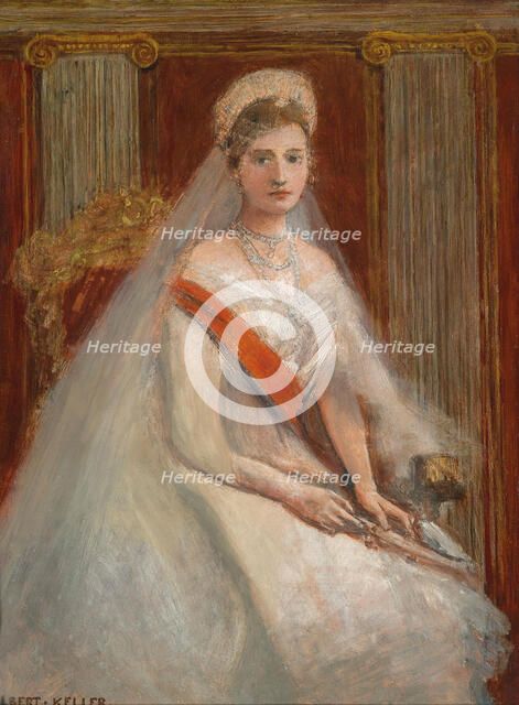 Portrait of Empress Alexandra Fyodorovna of Russia (1872-1918), the wife of Tsar Nicholas II. Creator: Keller, Albert von (1844-1920).