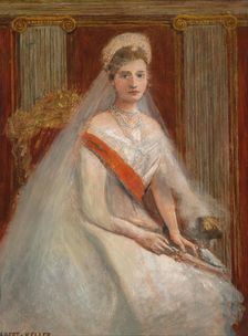 Portrait of Empress Alexandra Fyodorovna of Russia (1872-1918), the wife of Tsar Nicholas II. Creator: Keller, Albert von (1844-1920)