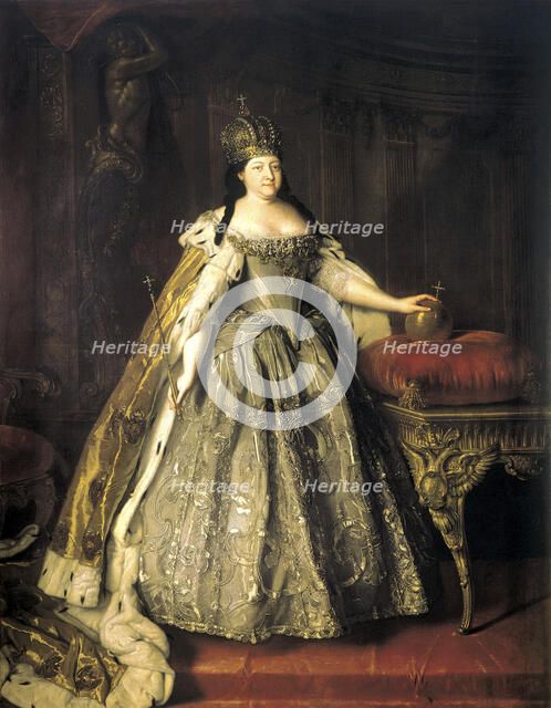 'Portrait of Empress Anna Ioannovna', (1693-1740), 1730.  Artist: Louis Caravaque