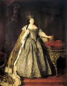 Portrait of Empress Anna Ioannovna (1693-1740), 1730. Artist: Louis Caravaque