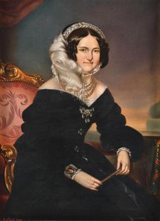 Portrait of Empress Caroline Augusta of Austria (1792-1873), 1857. Creator: Anonymous ()