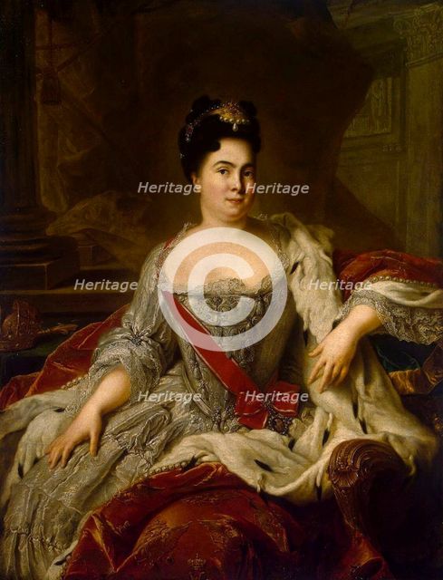 Portrait of Empress Catherine I', (1684-1727), 1717. Creator: Nattier, Jean-Marc (1685-1766).