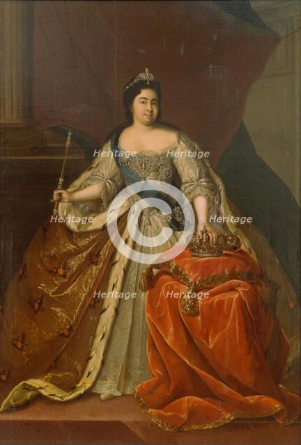 Portrait of Empress Catherine I. (1684-1727). Artist: Buchholz, Heinrich (1735-1780)